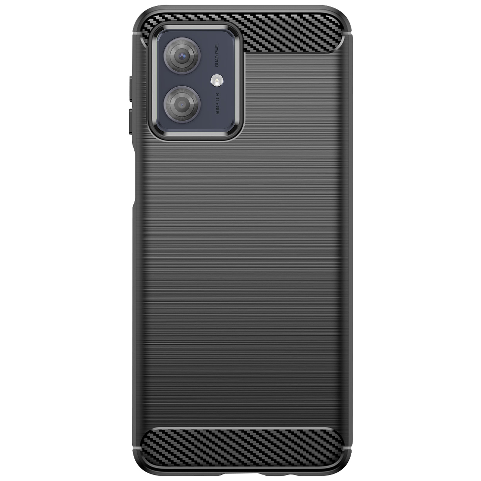 Coque Carbone Motorola Moto G54 Effet brossé Noir
